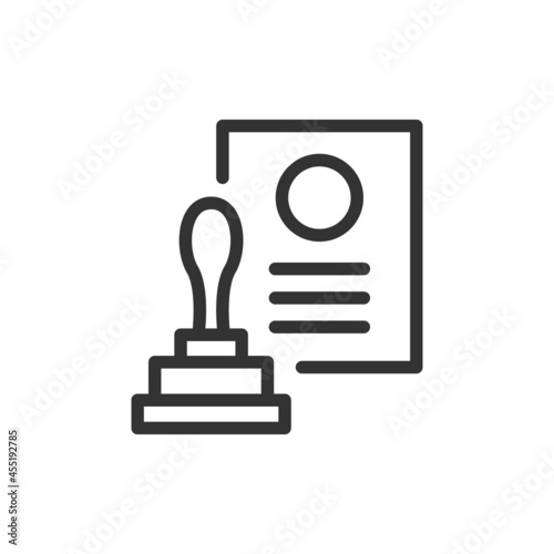 Law line icon.