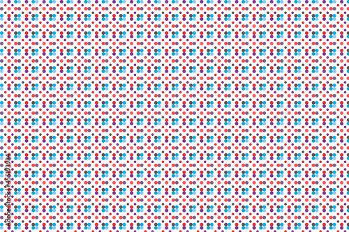 seamless pattern with red and blue polka-dot 