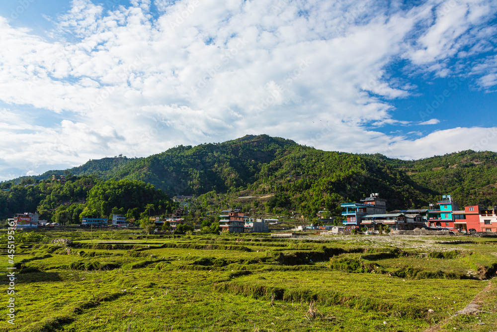 ネパール　ポカラの郊外の風景