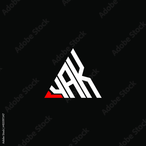 YAK letter logo creative design. YAK unique design
