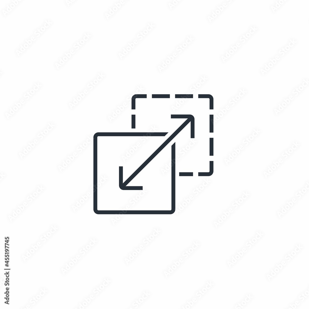 Property management. Changing opportunities. Flexibility. Vector linear icon isolated on white background. Property management. Changing opportunities. Flexibility. Vector linear icon isolated on white background.
