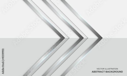 Abstract background modern white and silver luxury design