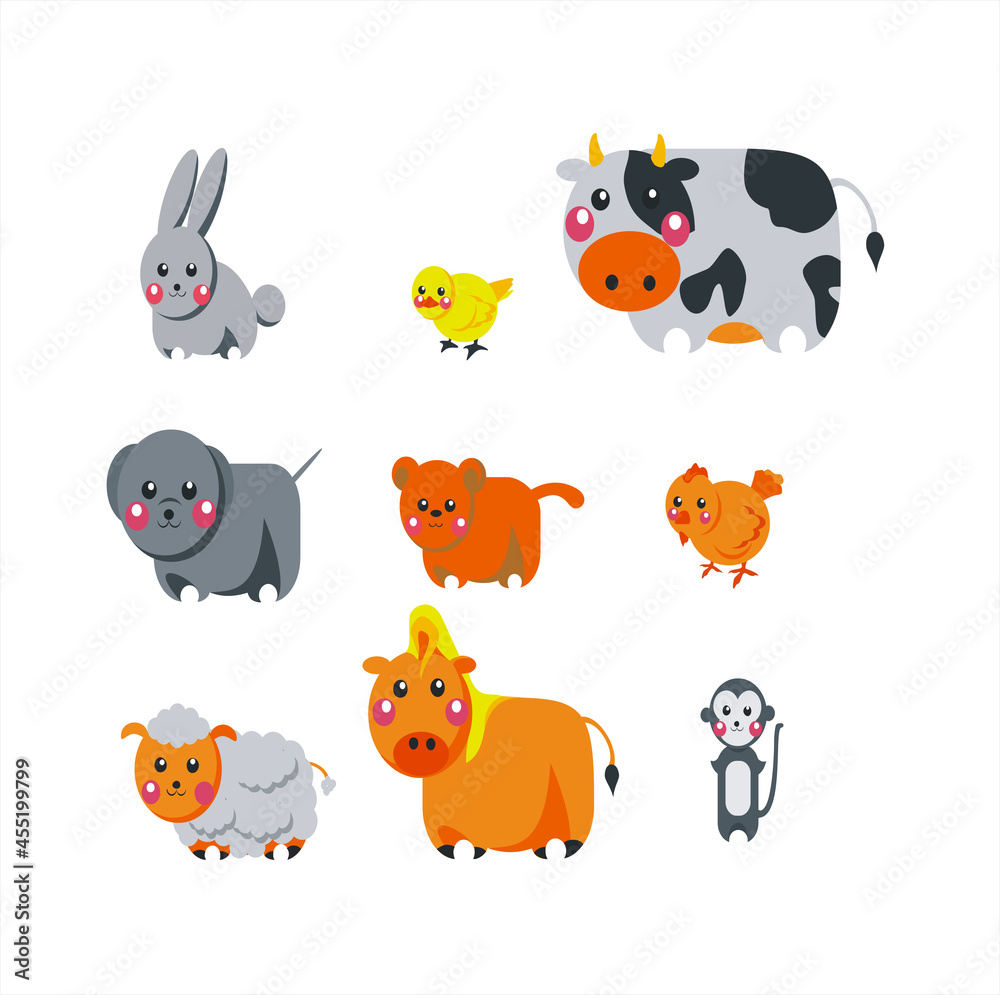 Fototapeta premium animals set