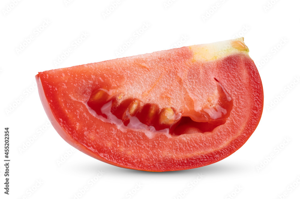 Tomato slice isolated on white Tomato slice isolated on white