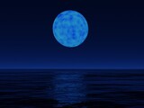Blue Moon at the Sea 