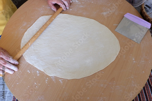 Process of making a traditional Turkish dough is called 