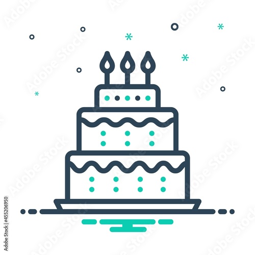 Mix icon for cake