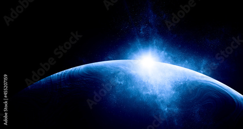 Image of planet in outer space.
