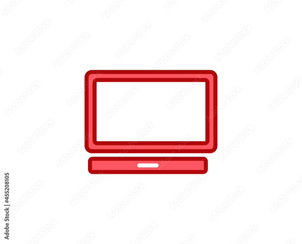 Line Laptop icon isolated on white background. Outline symbol for website design, mobile application, ui. Electronics pictogram. Vector illustration, editorial stroсk. Line Laptop icon isolated on white background. Outline symbol for website design, mobile application, ui. Electronics pictogram. Vector illustration, editorial stroсk.