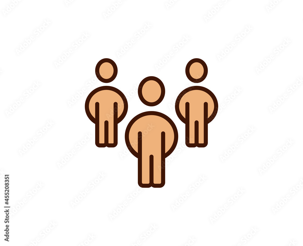 Team line icon. Vector symbol in trendy flat style on white background. Office sing for design.