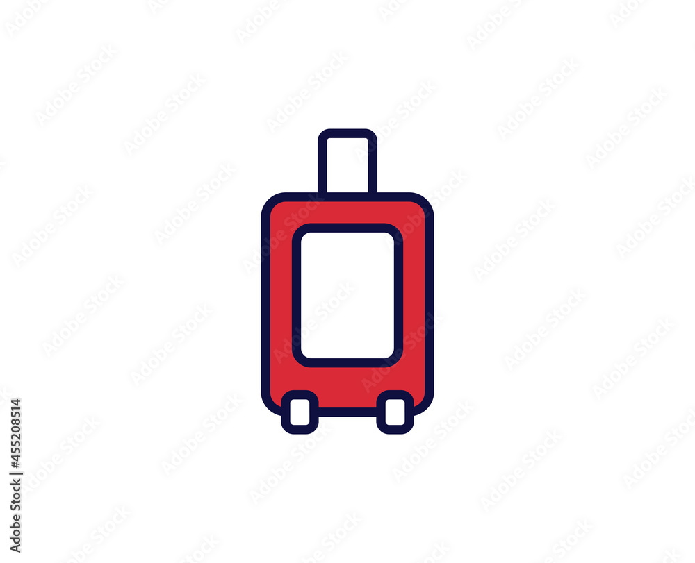 Suitcase line icon. Vector symbol in trendy flat style on white background. Travel sing for design. Suitcase line icon. Vector symbol in trendy flat style on white background. Travel sing for design.