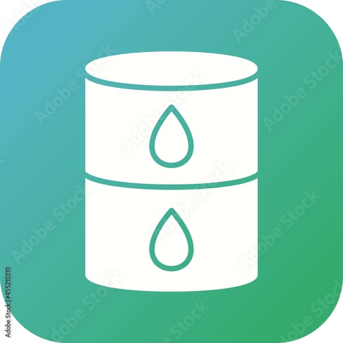 Unique Oil Barrel Vector Glyph Icon