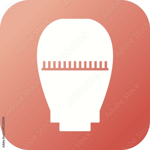 Unique Thermostatic Head Vector Glyph Icon