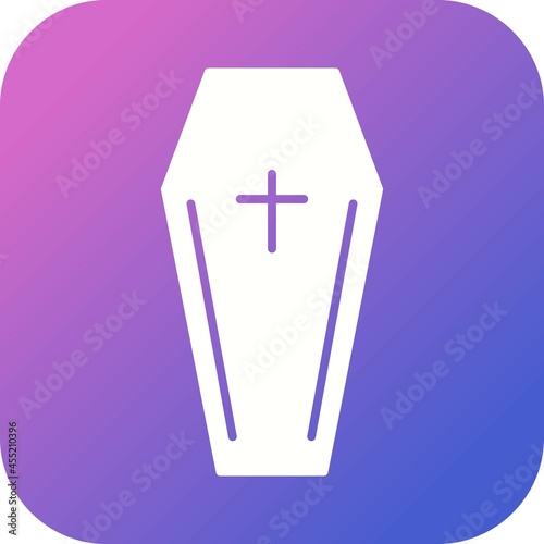 Unique Coffin Vector Glyph Icon