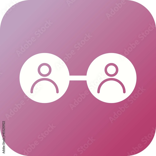 Unique Social Circle Vector Glyph Icon