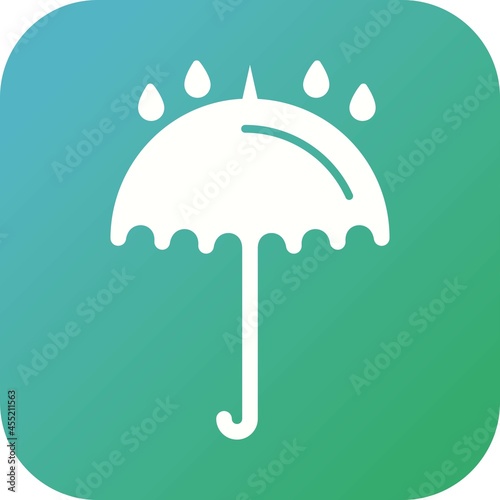 Unique Umbrella Vector Glyph Icon