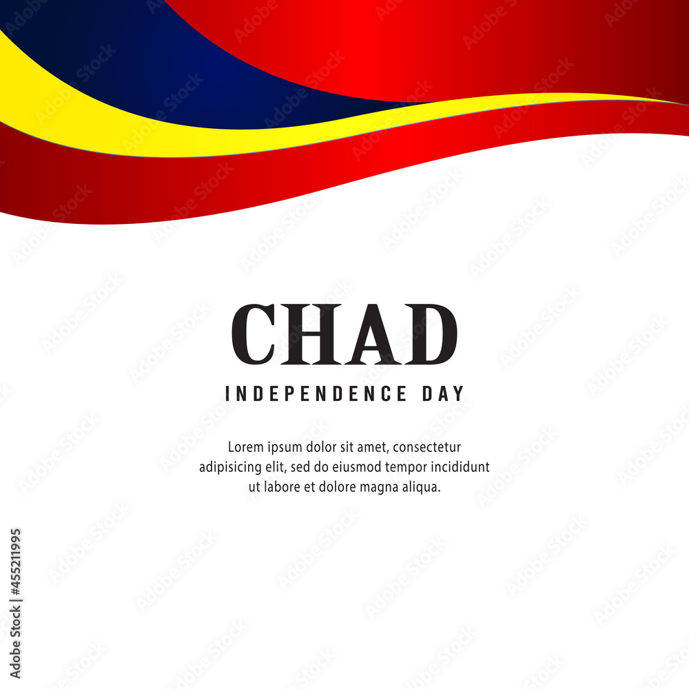 Happy independence day of Chad. template, background. Vector illustration Happy independence day of Chad. template, background. Vector illustration