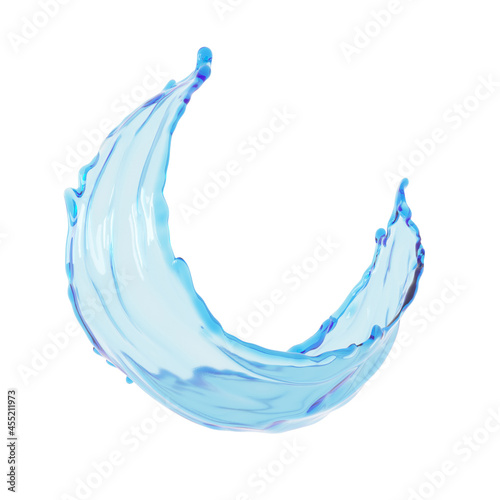 3d realistic water splashes isolated on a white background.