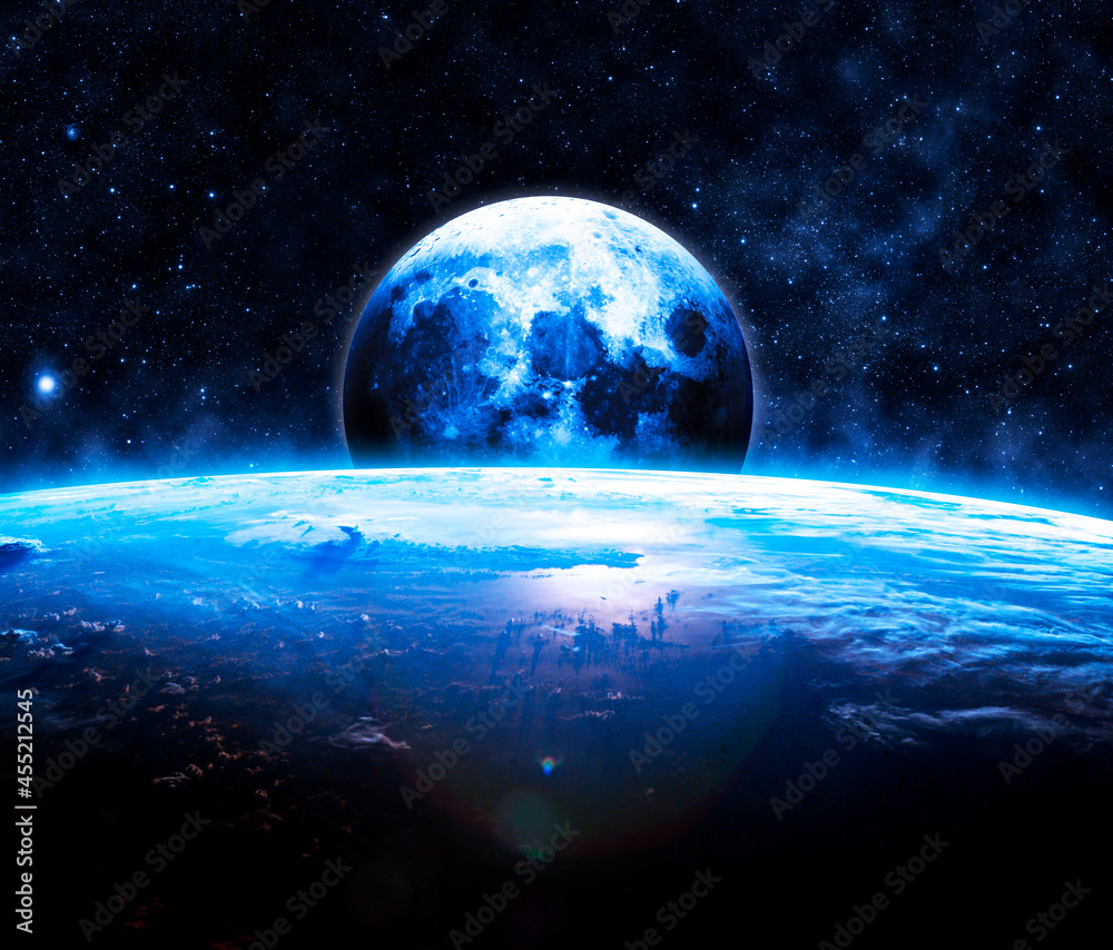 Obraz premium Earth View - Elements of this Image Furnished by NASA