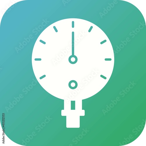 Unique Manometer Vector Glyph Icon
