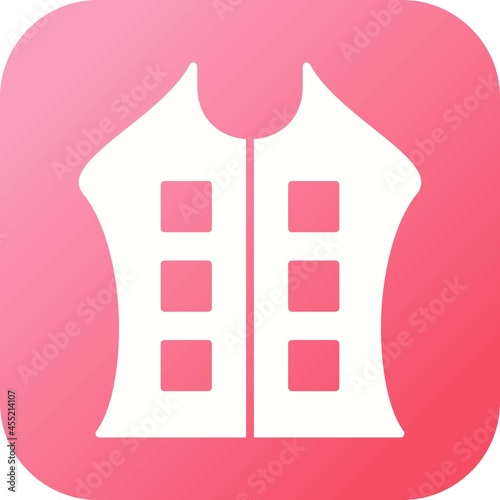 Unique Bullet Proof Vest Vector Glyph Icon