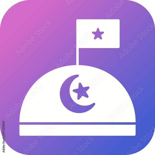 Unique Military Base Vector Glyph Icon