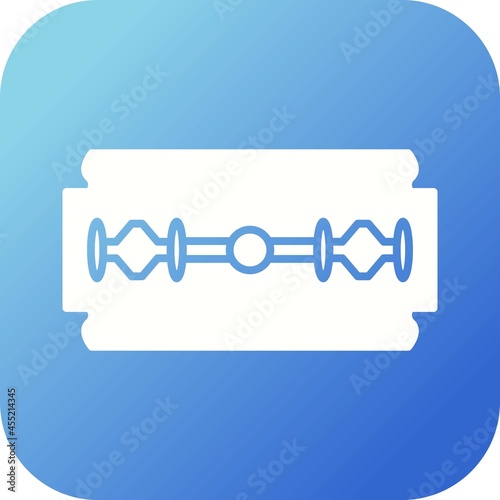 Unique Razor Blade Vector Glyph Icon