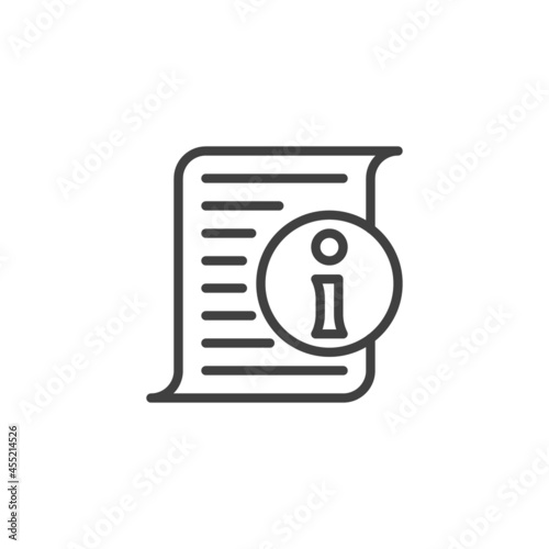 Help desk info page line icon