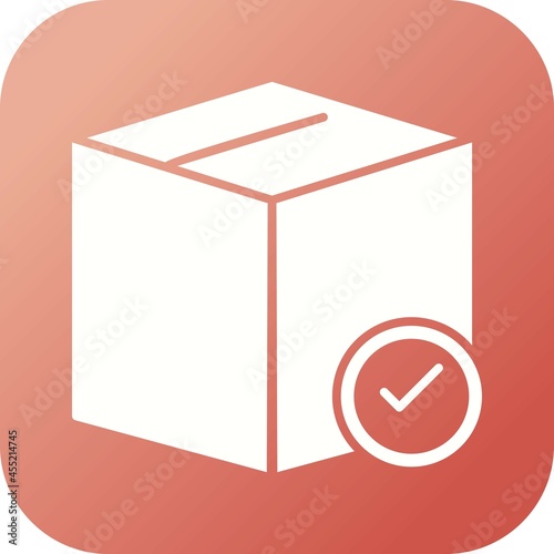 Unique Valid Delivery Package Vector Glyph Icon