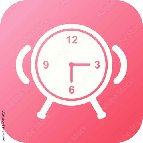Unique Alarm Clock Vector Glyph Icon