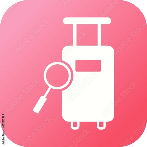 Unique Find Luggage Vector Glyph Icon