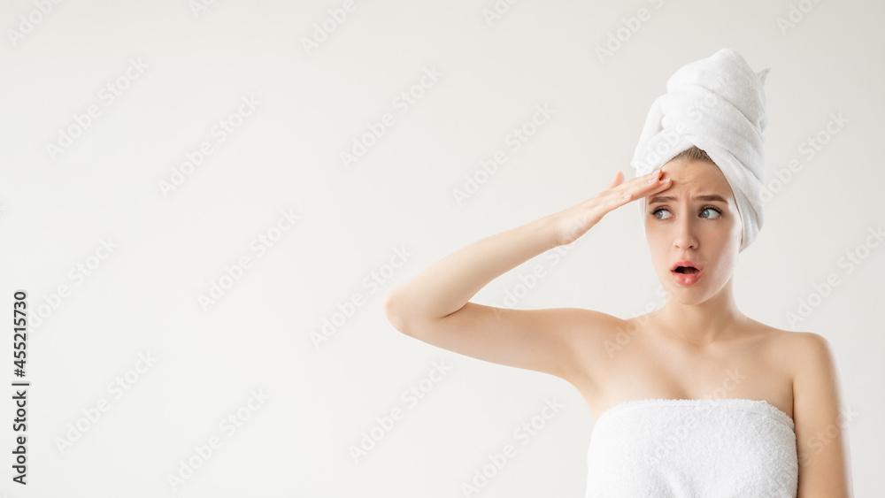 wrinkle prevention shocked woman rejuvenation wrinkle prevention shocked woman rejuvenation