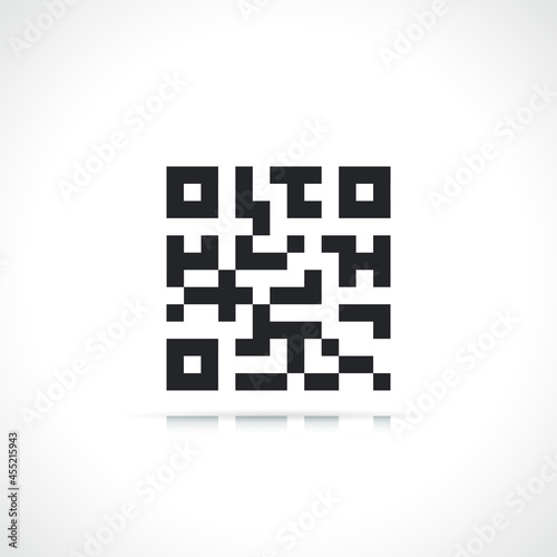 qr code black illustration isolated
