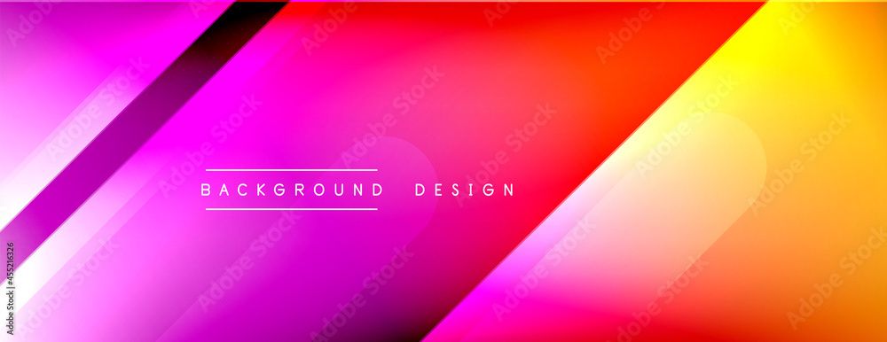 Dynamic lines abstract background. 3D shadow effects and fluid gradients. Modern overlapping forms