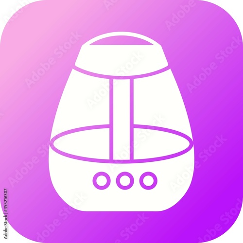 Unique Air Humidifier Vector Glyph Icon