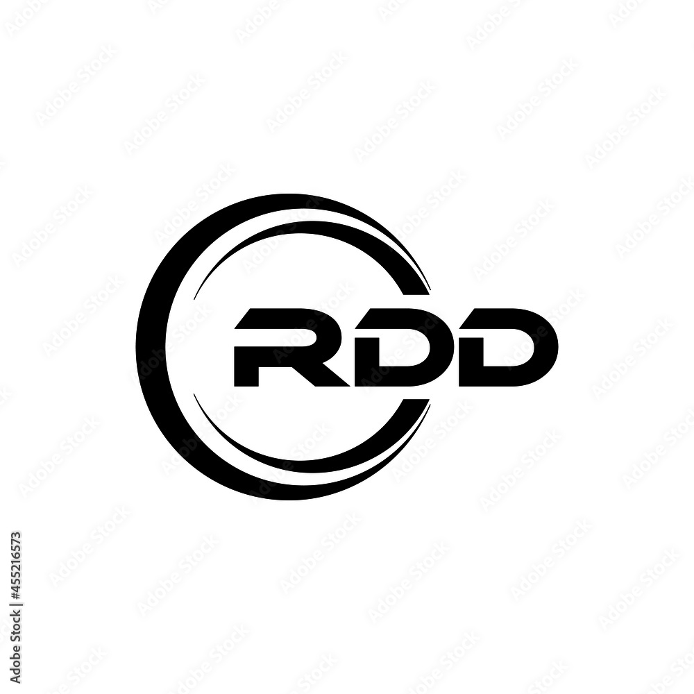 RDD letter logo design with white background in illustrator, vector ...