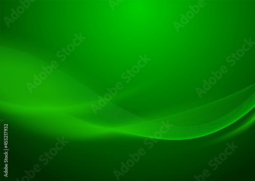 Particles Green Background wave many dots vector