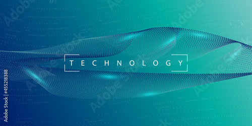 artificial intelligence and deep learning. quantum computing background. Technology for big data, visualization, Design templates for software concepts.