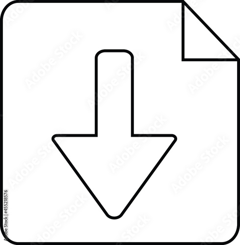 Button Icon of Download Sign - Symbol Illustration of Download UI