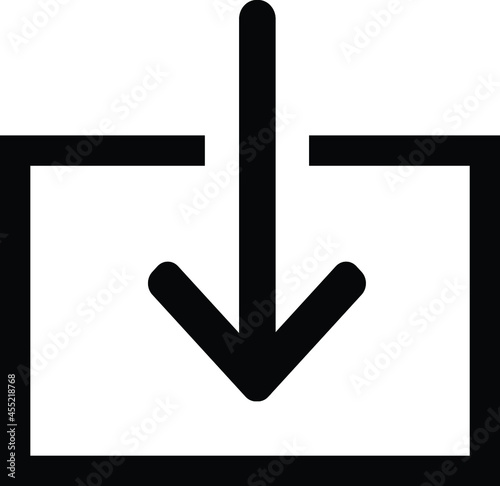 Button Icon of Download Sign - Symbol Illustration of Download UI