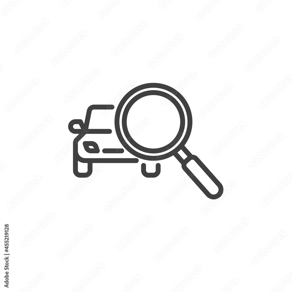 Search car line icon Search car line icon