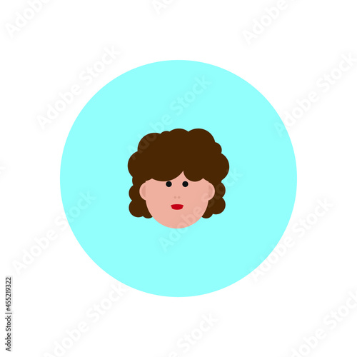 Obraz na płótnie caucasian woman avatar on blue background w salonie