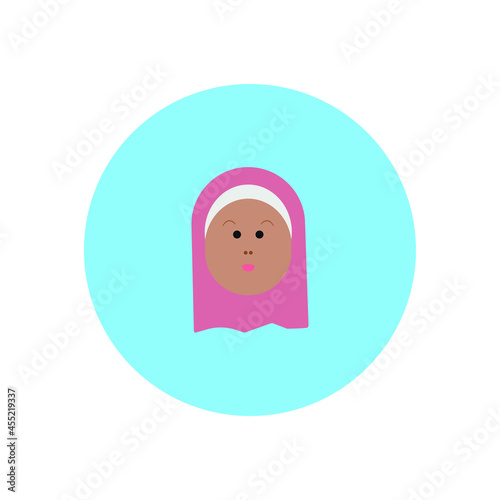 Obraz na płótnie arab woman avatar on blue background w salonie
