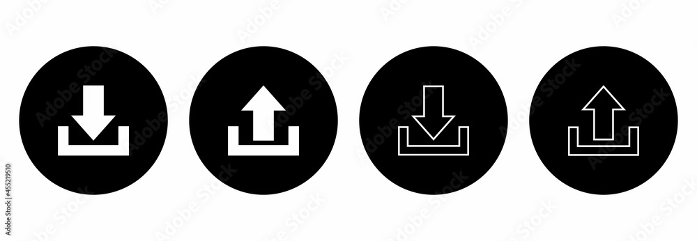 download, upload icon vector with arrow symbol illustrations download, upload icon vector with arrow symbol illustrations