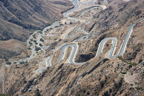The canyon of Asir region, the view from the viewpoint, Saudi Arabia