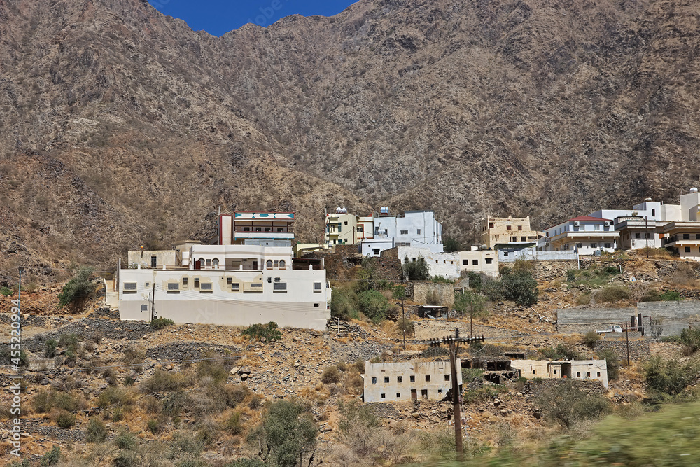 The small village in canyon of Asir region, Saudi Arabia
