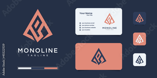 Modern creative line art letter P arrow logo.