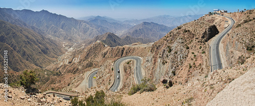 The canyon of Asir region, the view from the viewpoint, Saudi Arabia