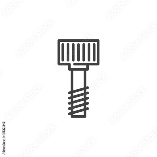 Socket cap screw line icon