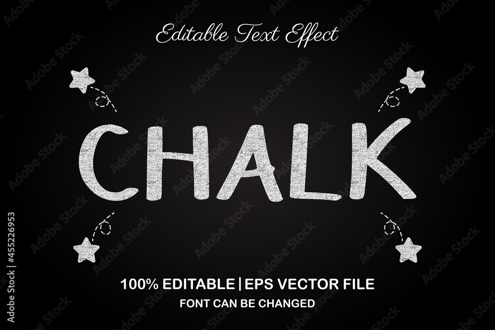 chalk 3d editable text effect